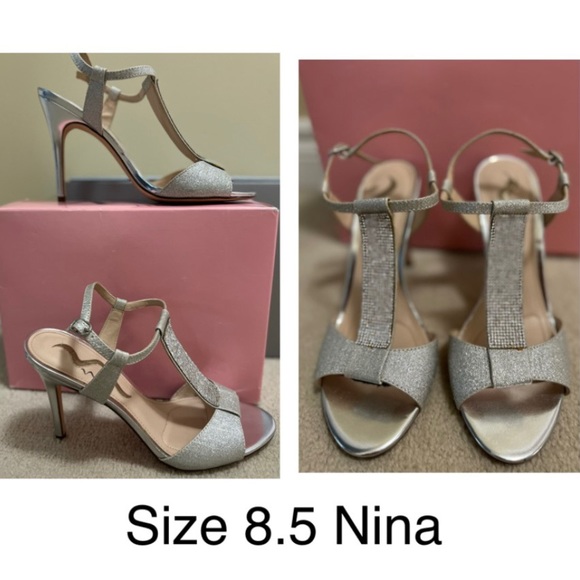 Ladies Silver Heels - Picture 1 of 3